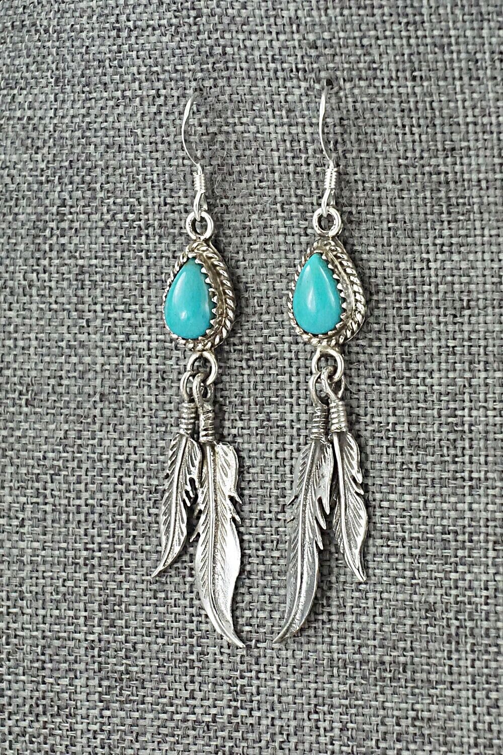 Turquoise & Sterling Silver Earrings - Genevieve Francisco