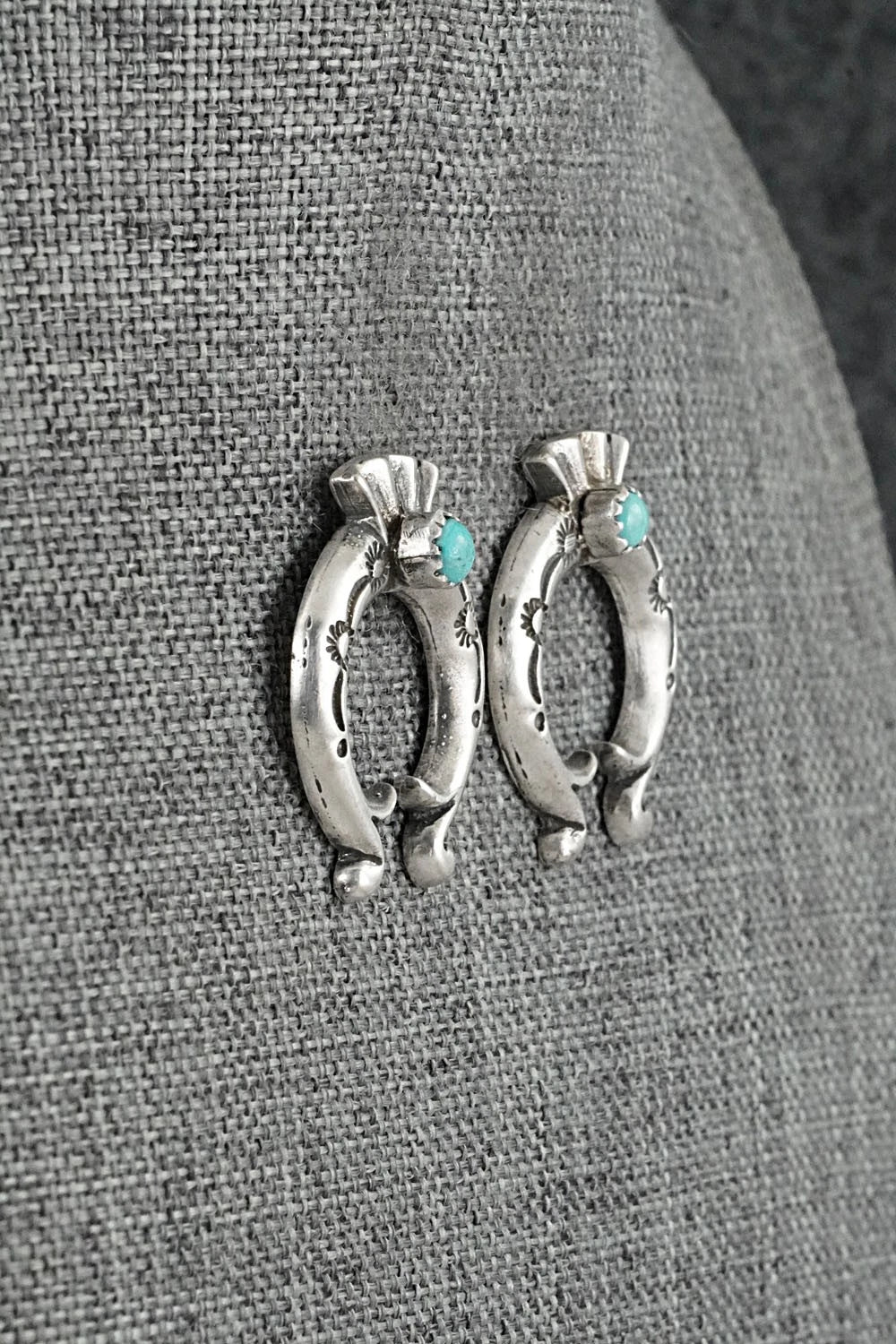 Turquoise & Sterling Silver Earrings - Adrienne Gordon