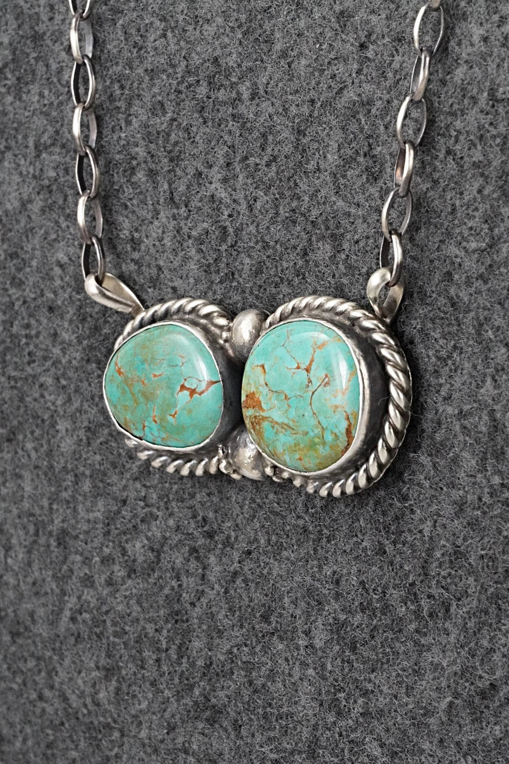 Turquoise & Sterling Silver Necklace - Antwone Brown