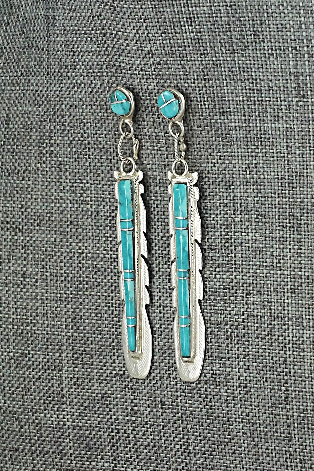 Turquoise & Sterling Silver Earrings - Terrance Panteah