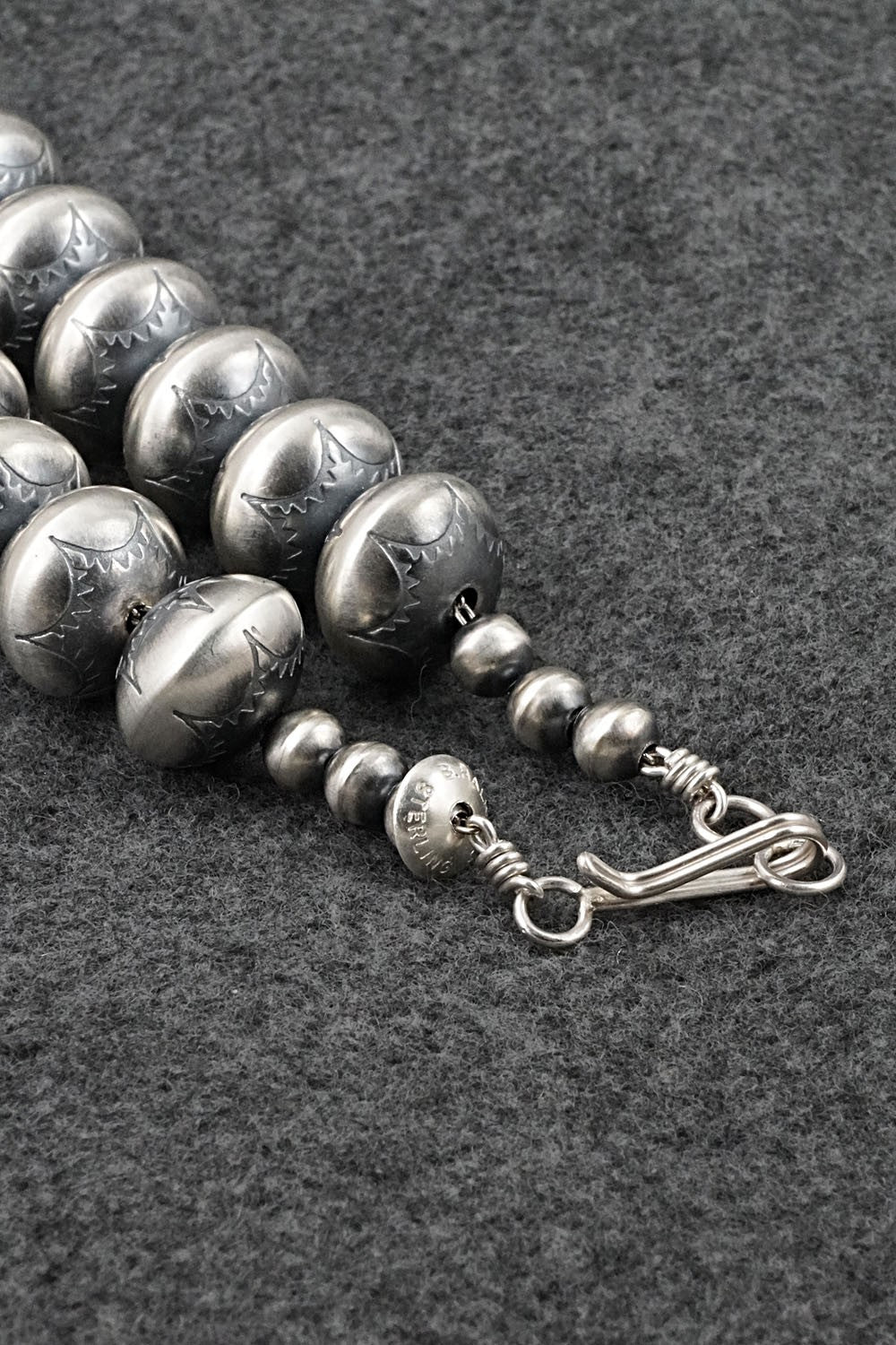 Sterling Silver Navajo Pearl Necklace 24" - Bryannen Halwood