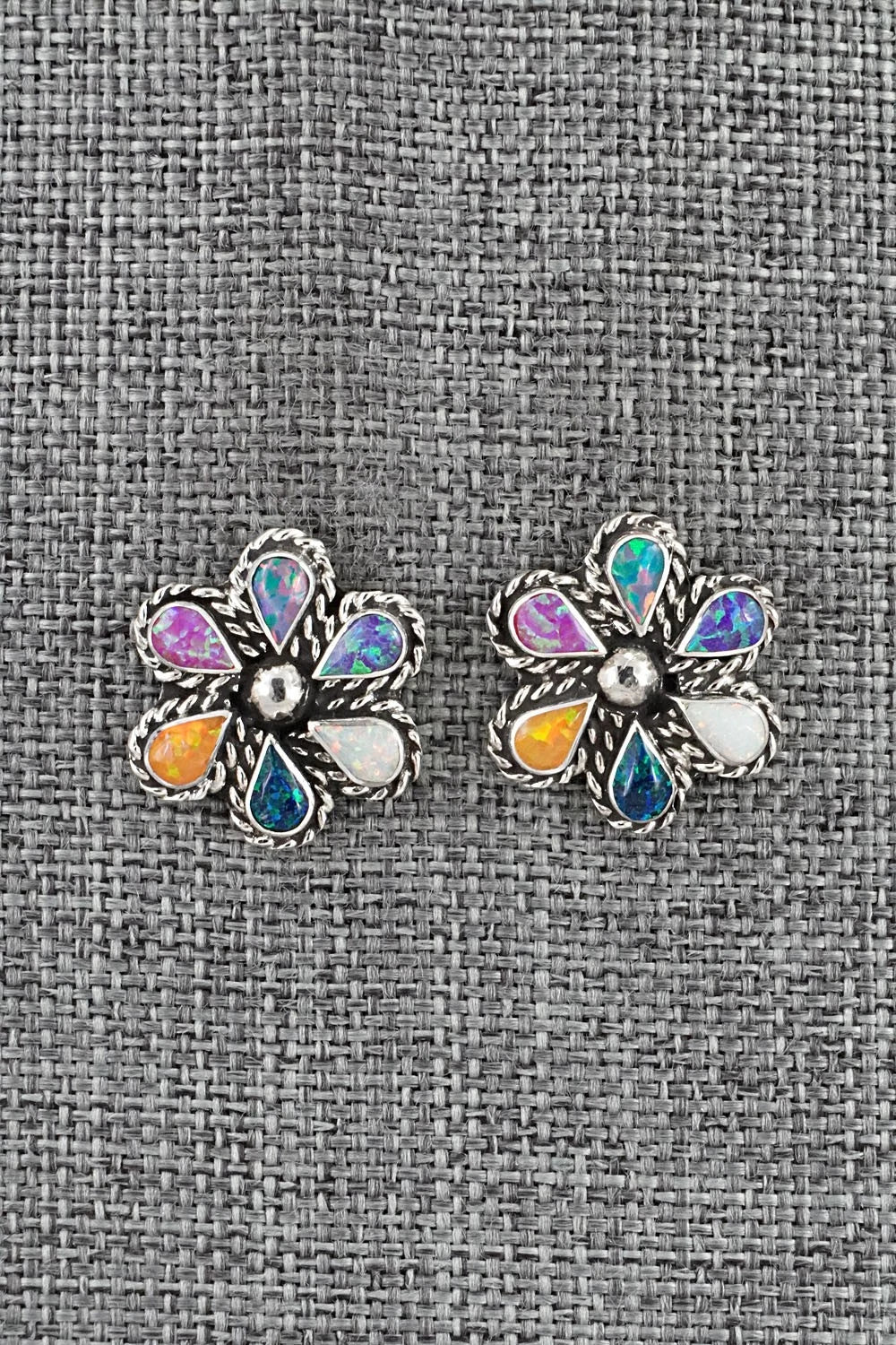 Opalite & Sterling Silver Earrings - Carol Lateyice