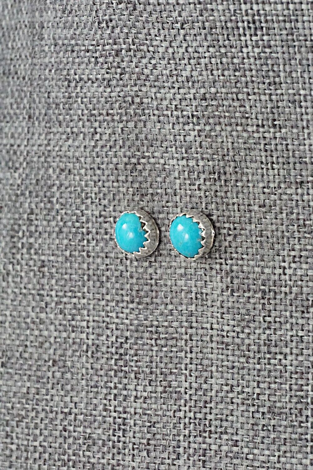 Turquoise & Sterling Silver Earrings - Dorothy Yazzie