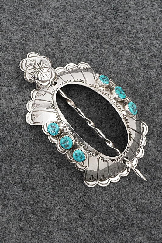 Turquoise & Sterling Silver Hair Pin - Jolene Begay