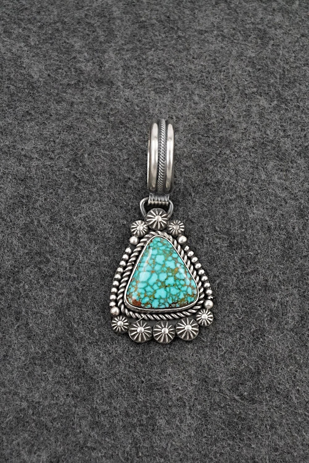 Turquoise & Sterling Silver Pendant - Michael Calladitto