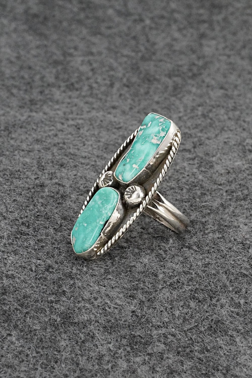Turquoise & Sterling Silver Ring - Priscilla Reeder - Size 8