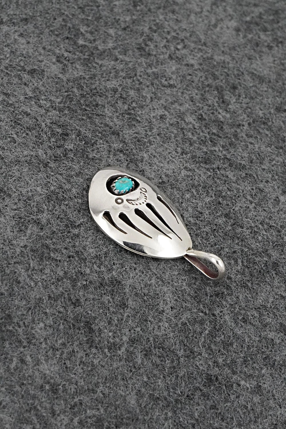 Turquoise & Sterling Silver Pendant - Ervin Begay