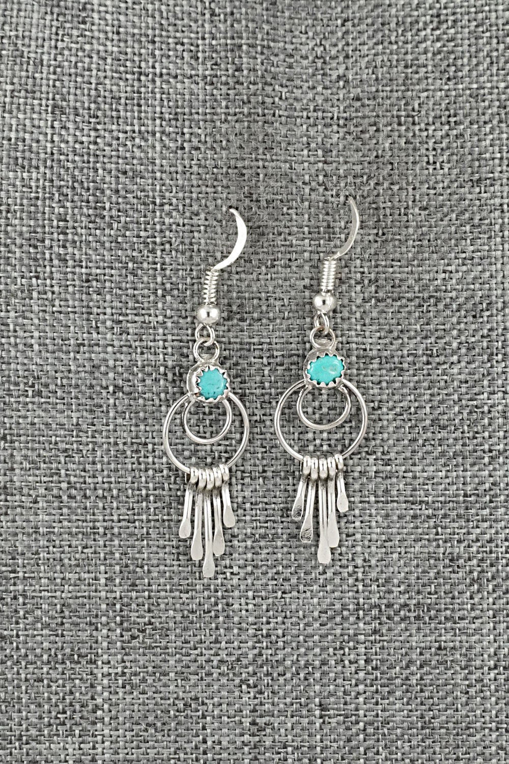 Turquoise & Sterling Silver Earrings - Cornelia Yazzie
