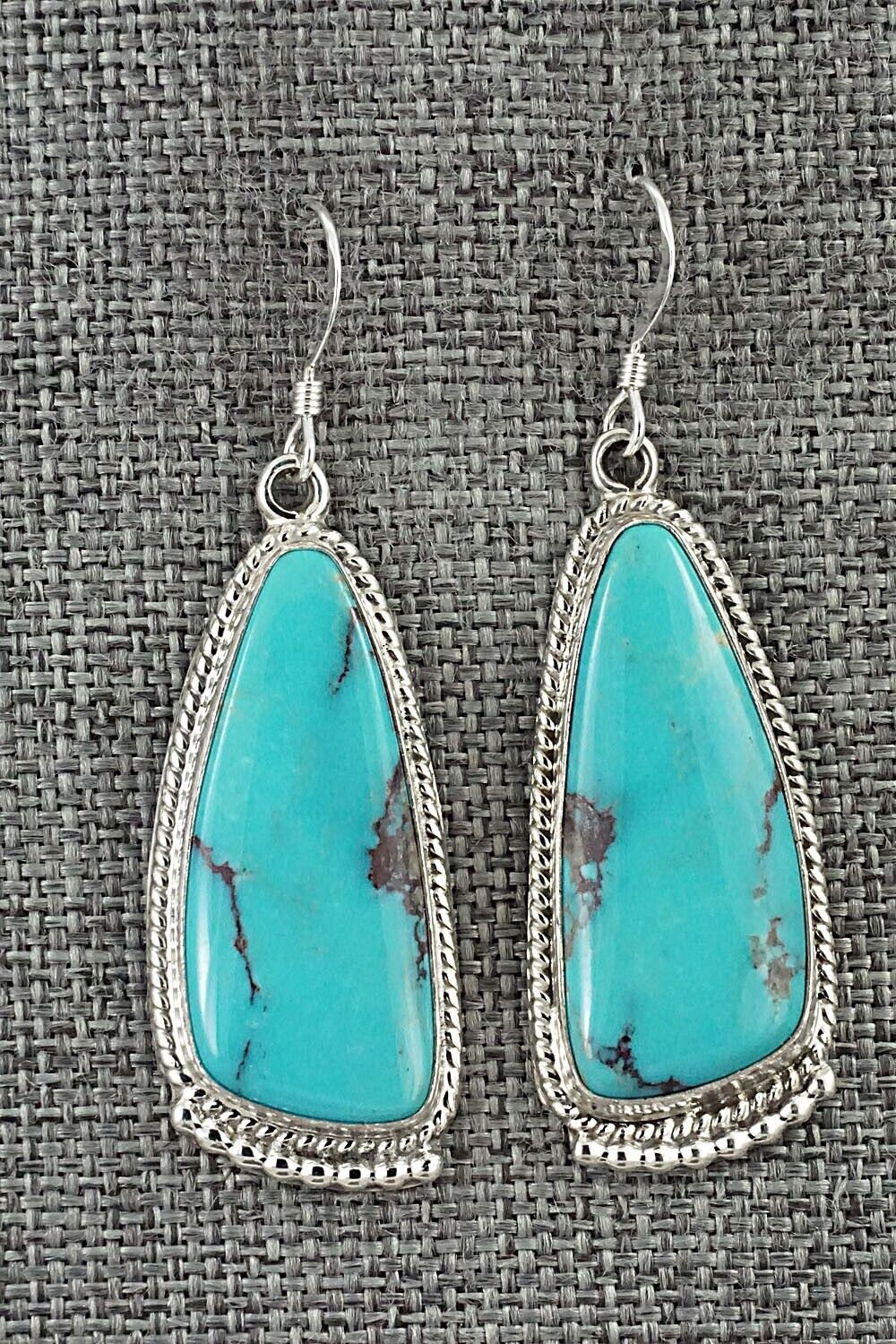 Turquoise & Sterling Silver Earrings - Verley Betone