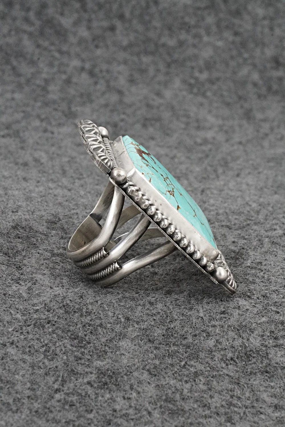 Turquoise & Sterling Silver Ring - Michael Calladitto - Size 8