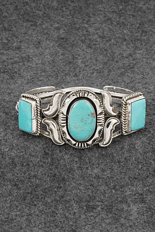 Turquoise & Sterling Silver Bracelet - Emerson Delgarito