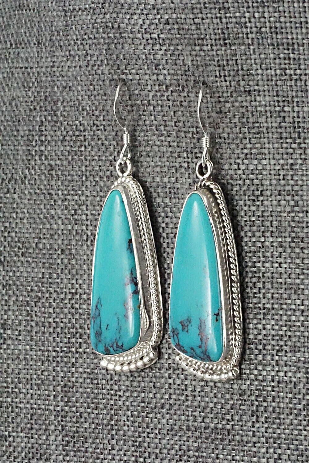 Turquoise & Sterling Silver Earrings - Verley Betone