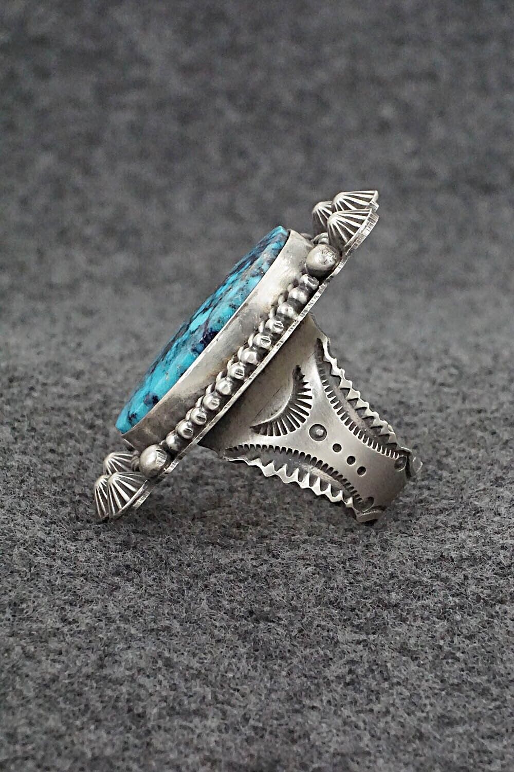 Turquoise & Sterling Silver Ring - Michael Calladitto - Size 9