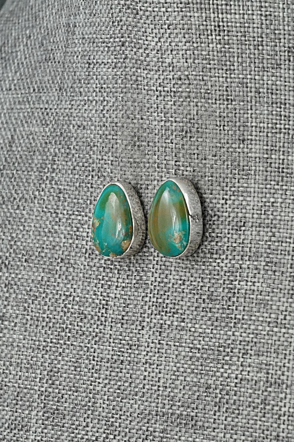 Turquoise & Sterling Silver Earrings - Rosemary Saunders