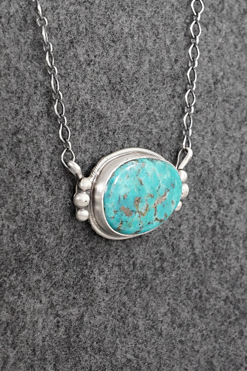 Turquoise & Sterling Silver Necklace - Darrin Livingston