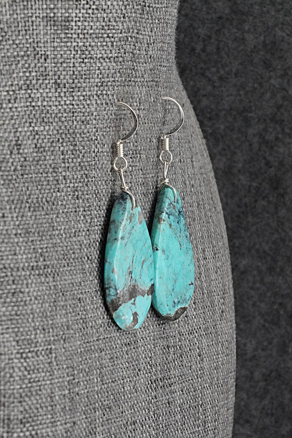 Turquoise & Sterling Silver Earrings - Joe Garcia