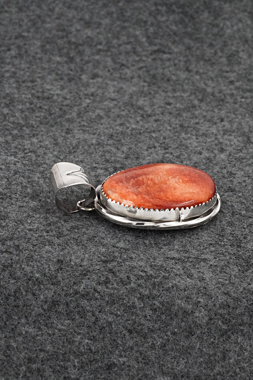 Spiny Oyster & Sterling Silver Pendant - Ernest Hawthorne