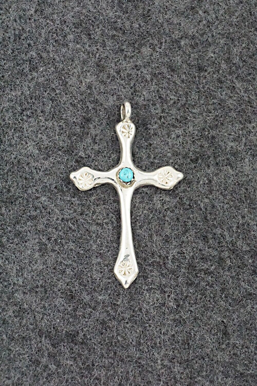 Turquoise & Sterling Silver Pendant - Thomas Johnson