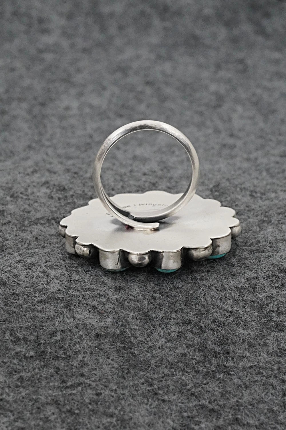 Turquoise & Sterling Silver Ring - Kathleen Livingston - Size Adjustable