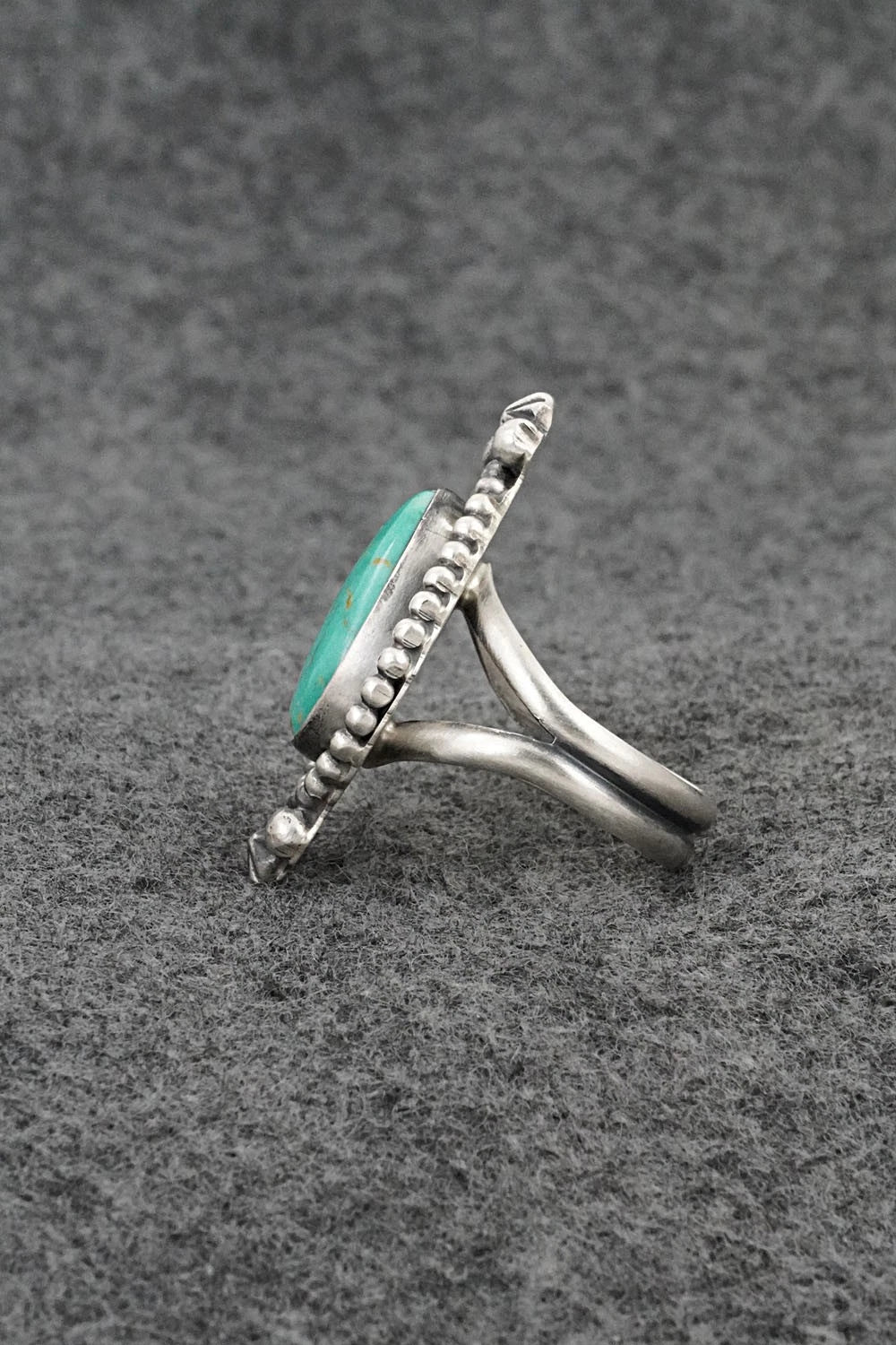 Turquoise & Sterling Silver Ring - Darrin Livingston - Size 8.5