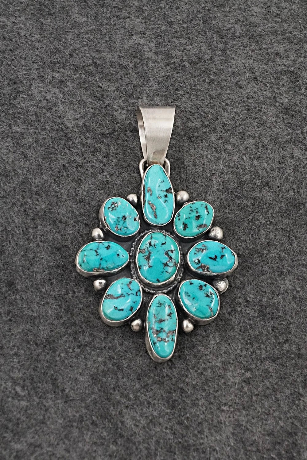 Turquoise & Sterling Silver Pendant - Bobby Johnson