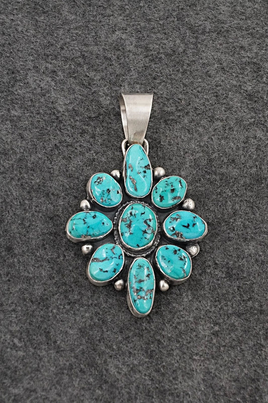 Turquoise & Sterling Silver Pendant - Bobby Johnson