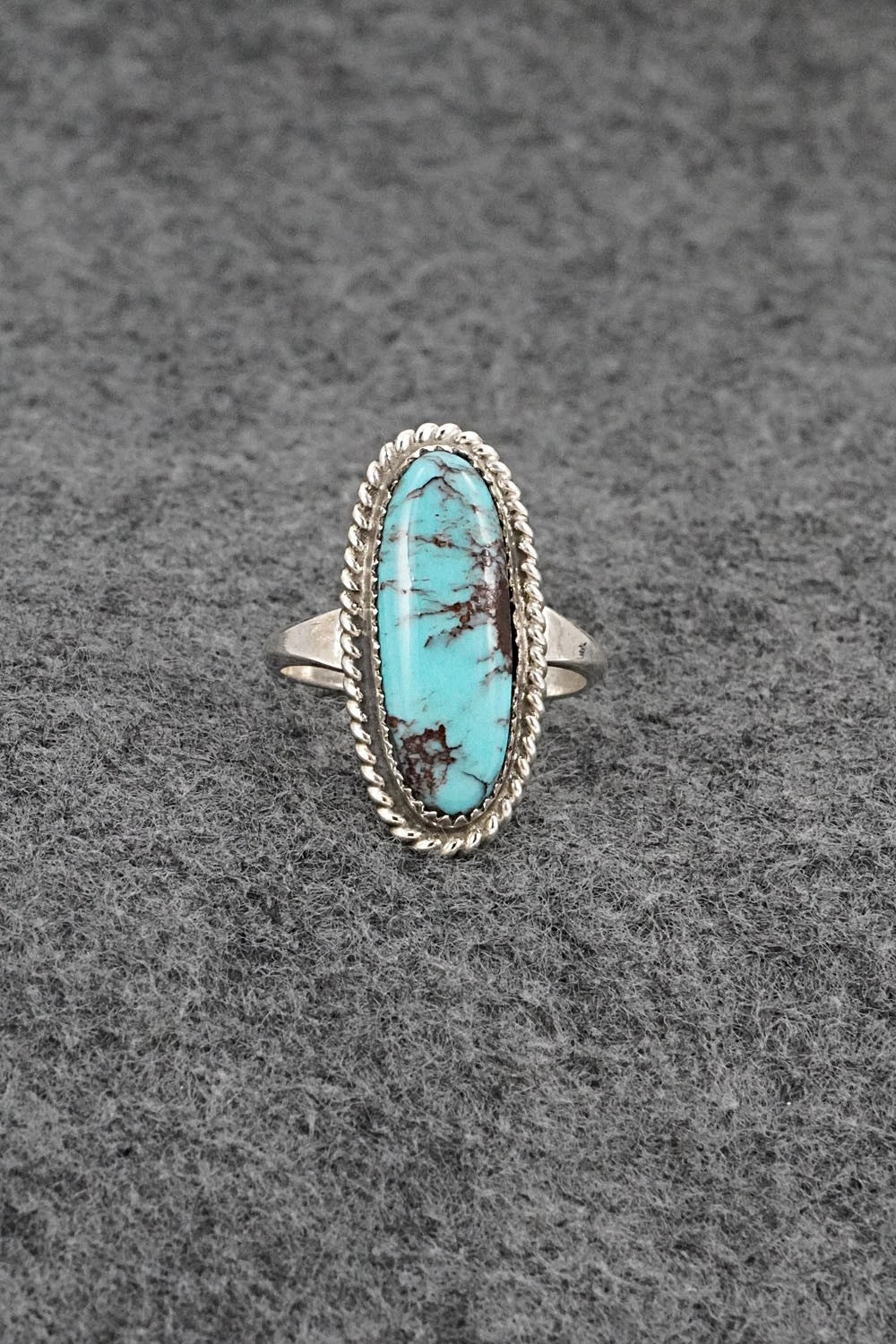 Turquoise & Sterling Silver Ring - Darius Arviso - Size 8