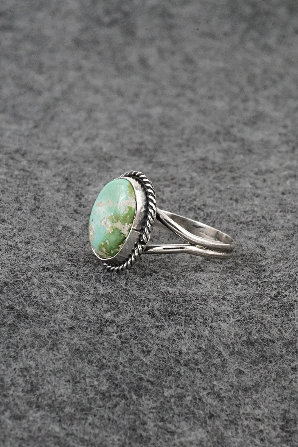 Turquoise & Sterling Silver Ring - Rosemary Saunders - Size 9
