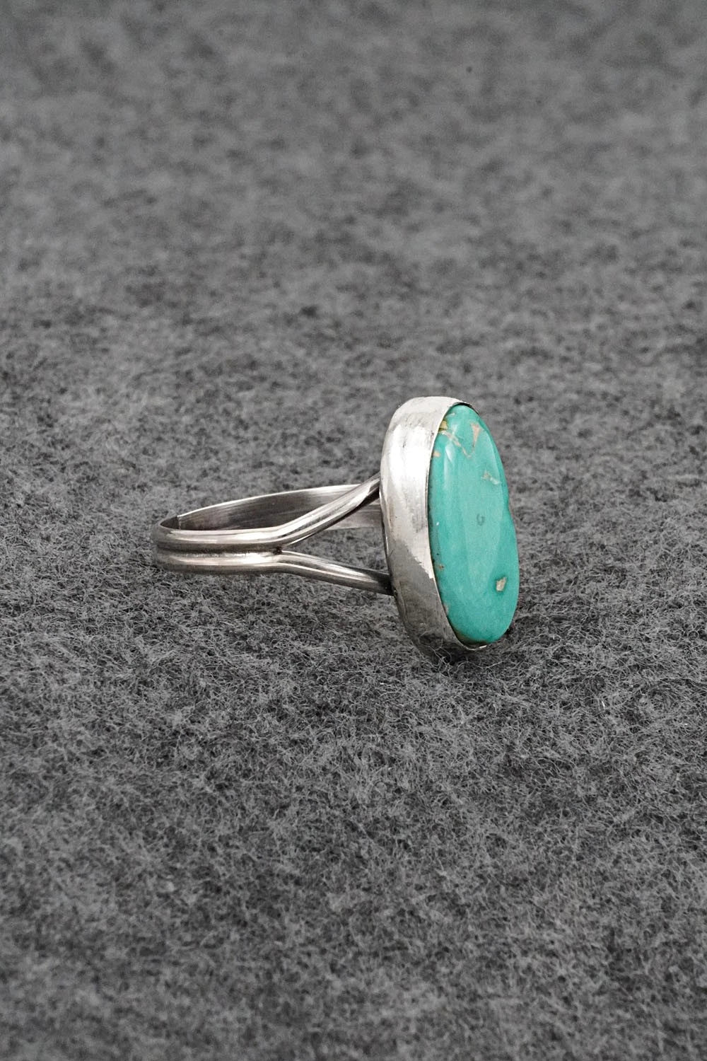 Turquoise & Sterling Silver Ring - Rosemary Saunders - Size 8