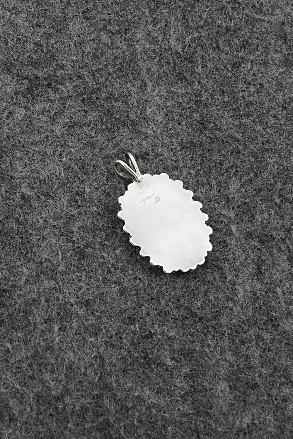 Turquoise & Sterling Silver Pendant - Fritzon Owaleon