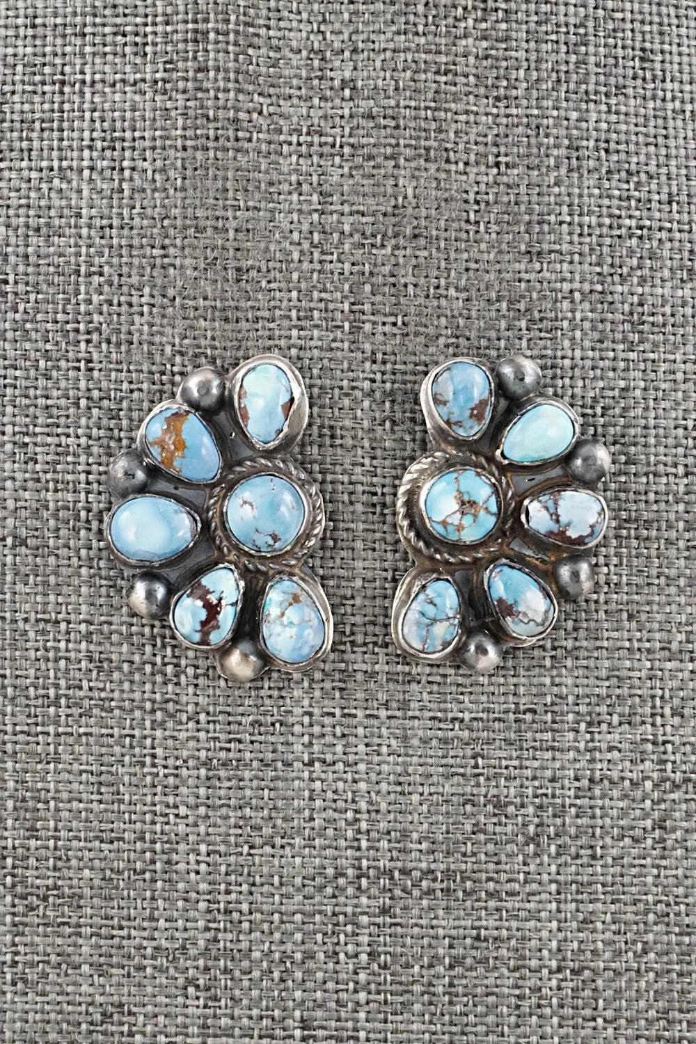 Turquoise & Sterling Silver Earrings - Phil Garcia
