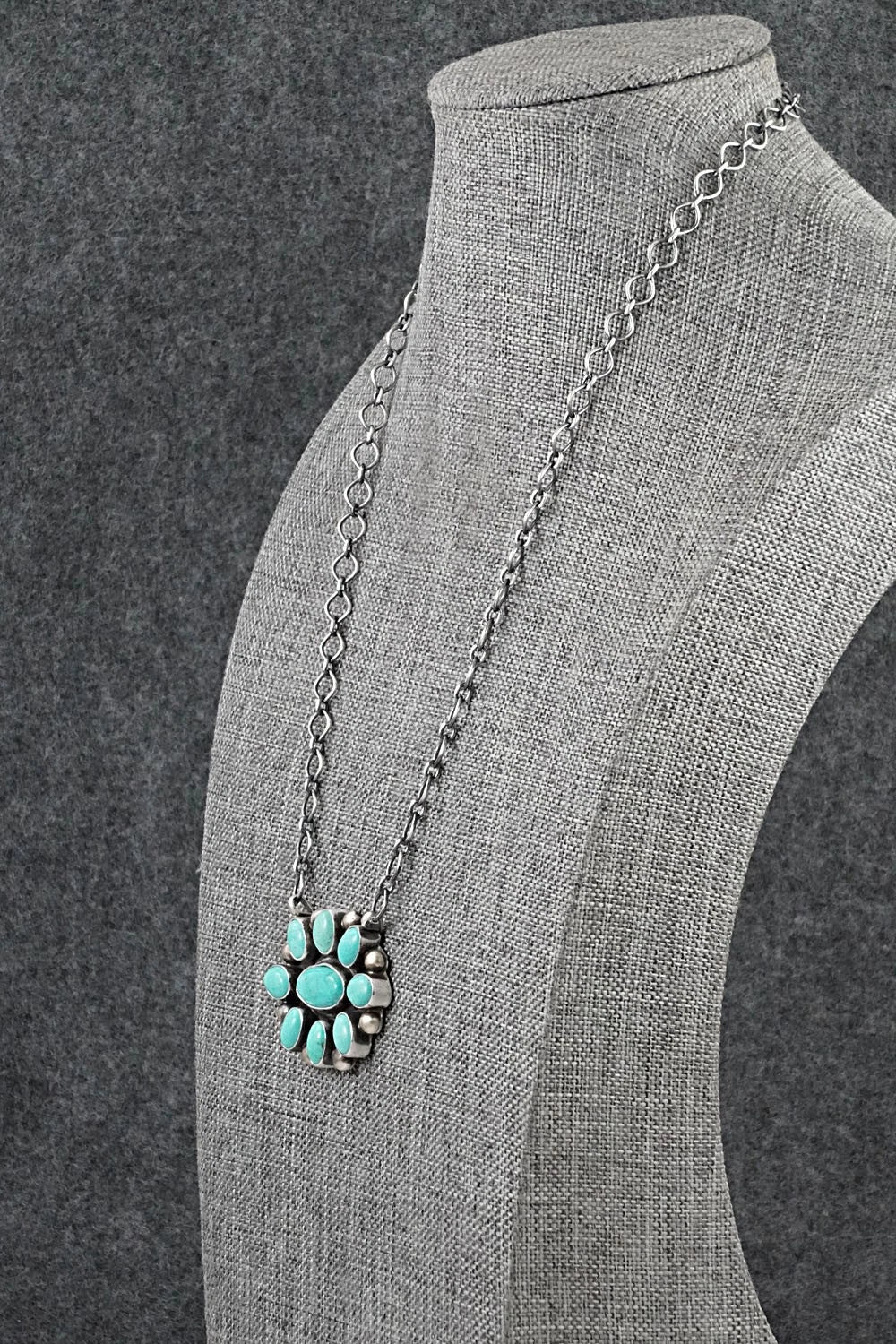 Turquoise & Sterling Silver Necklace - Kathleen Livingston