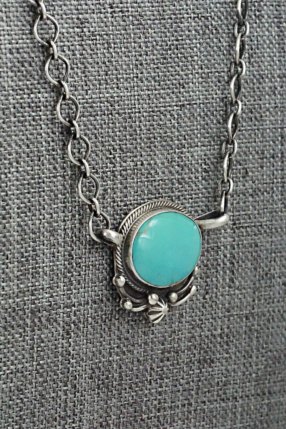 Turquoise & Sterling Silver Necklace - Kathleen Livingston