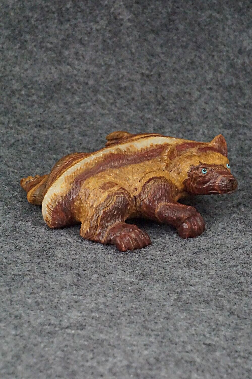 Badger Zuni Fetish Carving - Travis Lasiloo
