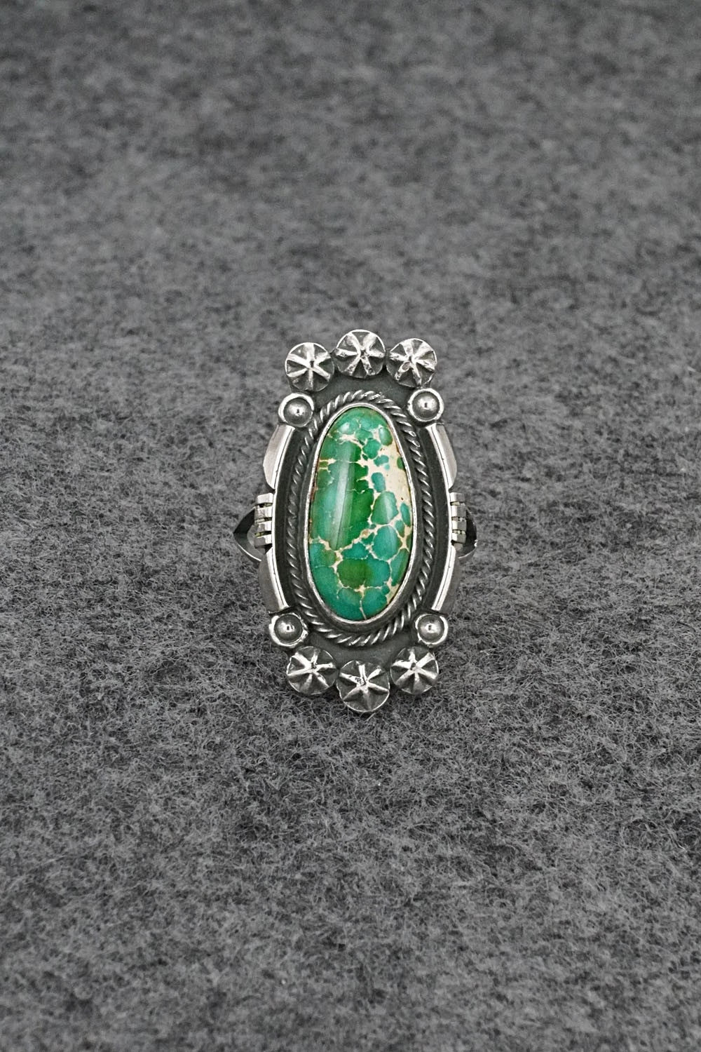 Turquoise & Sterling Silver Ring - Marita Benally - Size 7.75