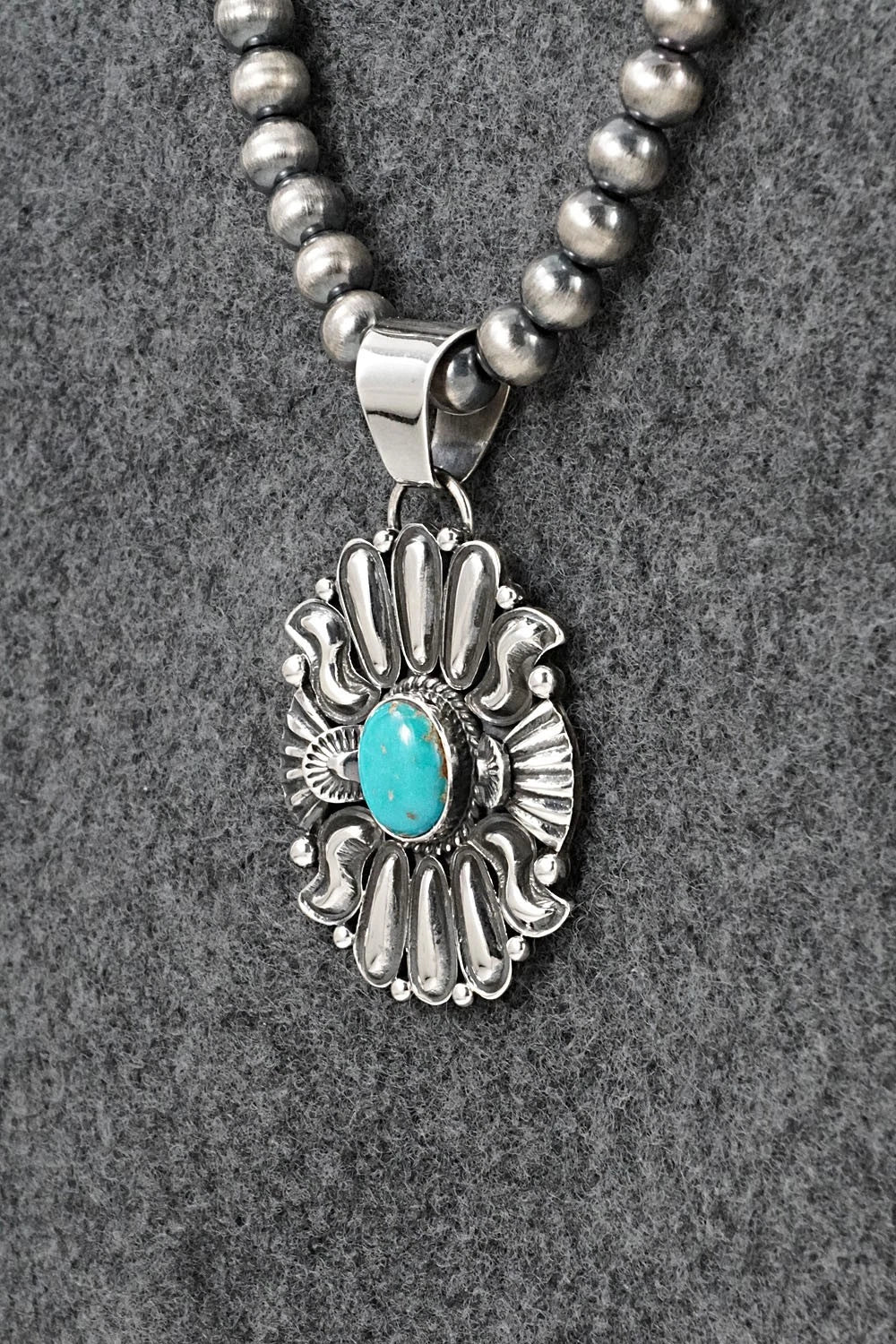 Turquoise & Sterling Silver Necklace - Derrick Gordon