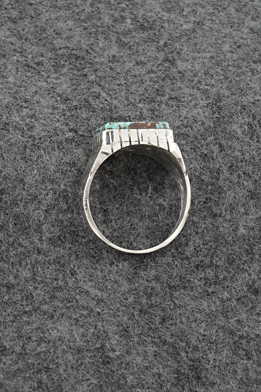Turquoise & Sterling Silver Ring - Trevor Jack - Size 11.5