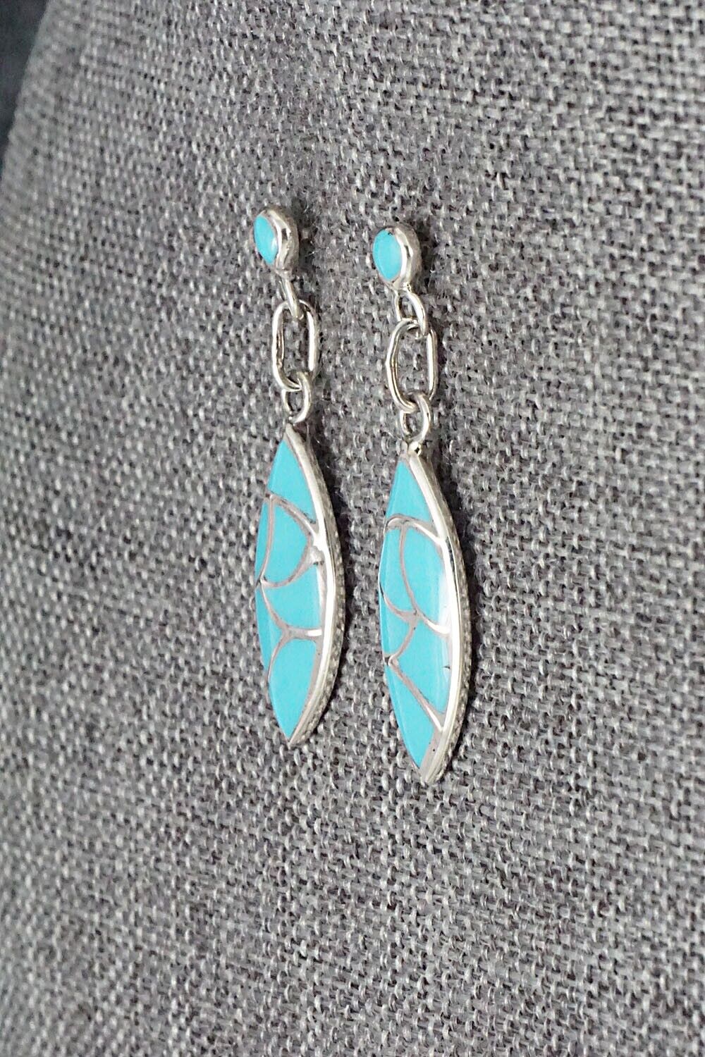 Turquoise & Sterling Silver Earrings - Orena Leekya