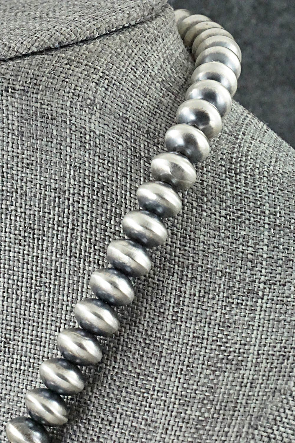 Sterling Silver Navajo Pearl Necklace 14" - Dorinda Mariano