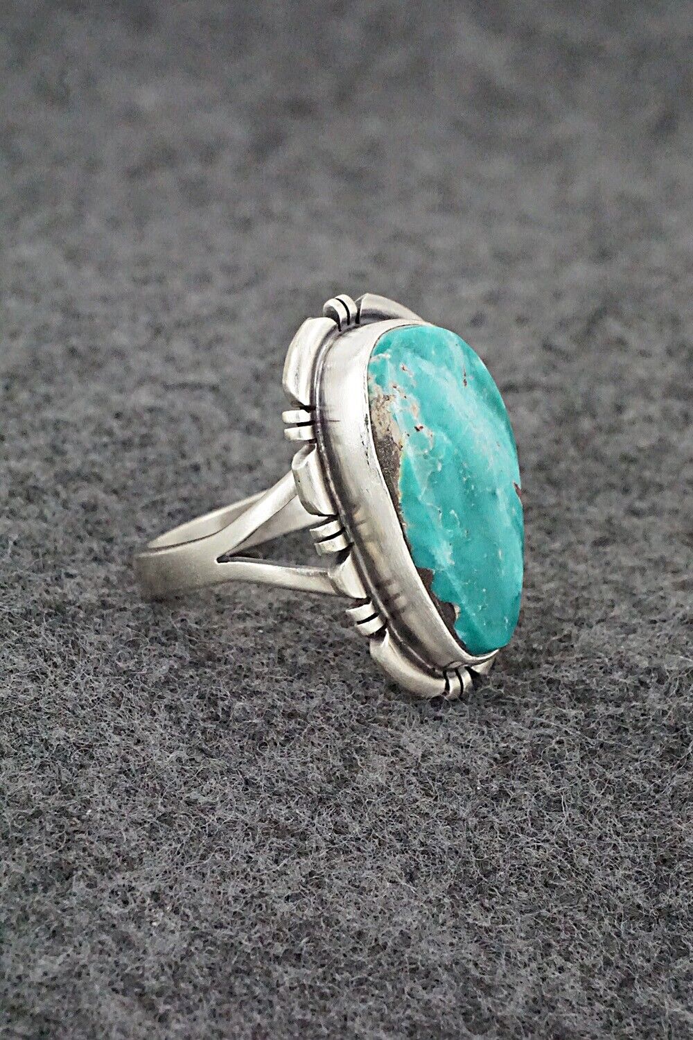 Turquoise & Sterling Silver Ring - Randy Boyd - Size 8.5