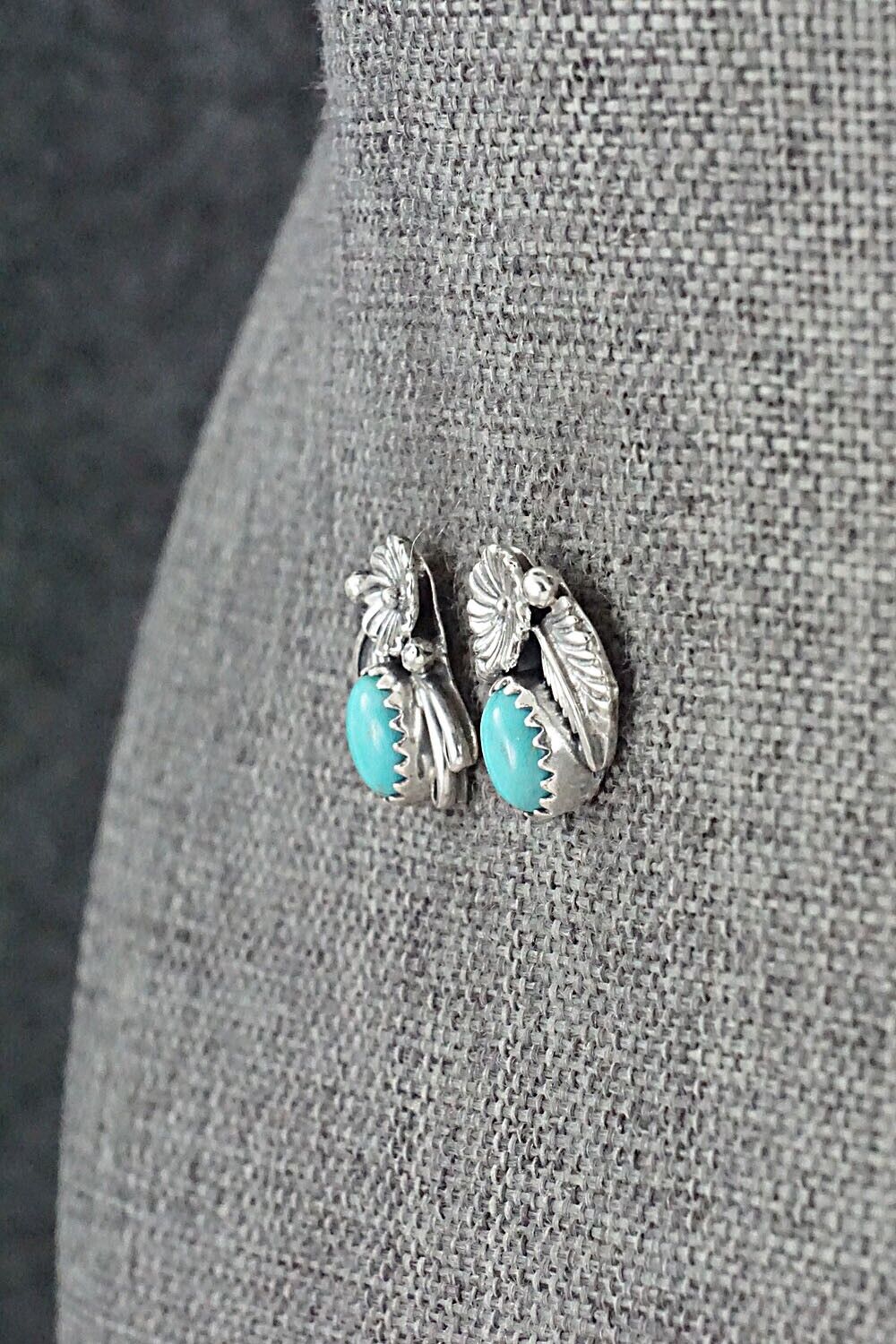 Turquoise & Sterling Silver Earrings - Rita Largo