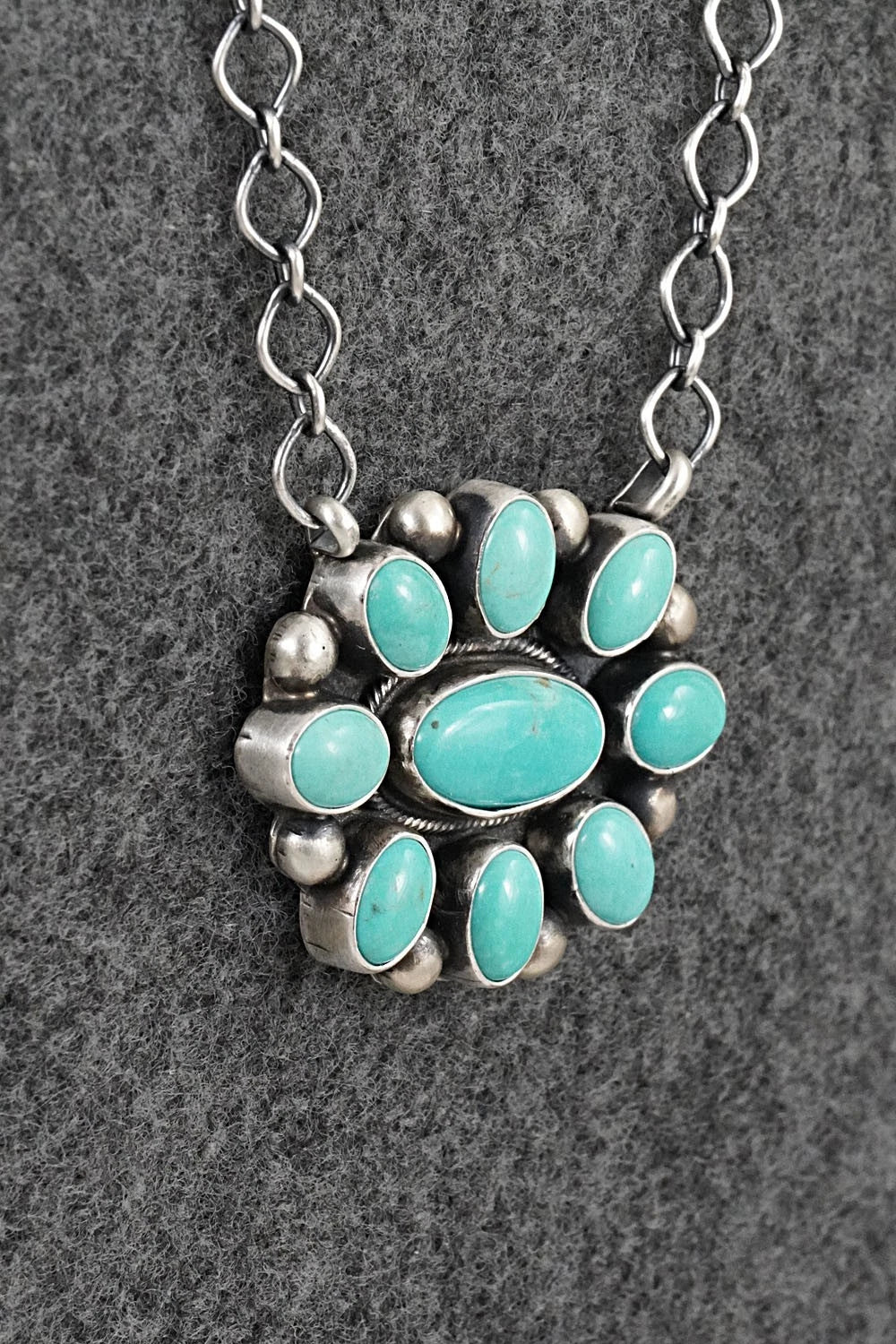 Turquoise & Sterling Silver Necklace - Kathleen Livingston