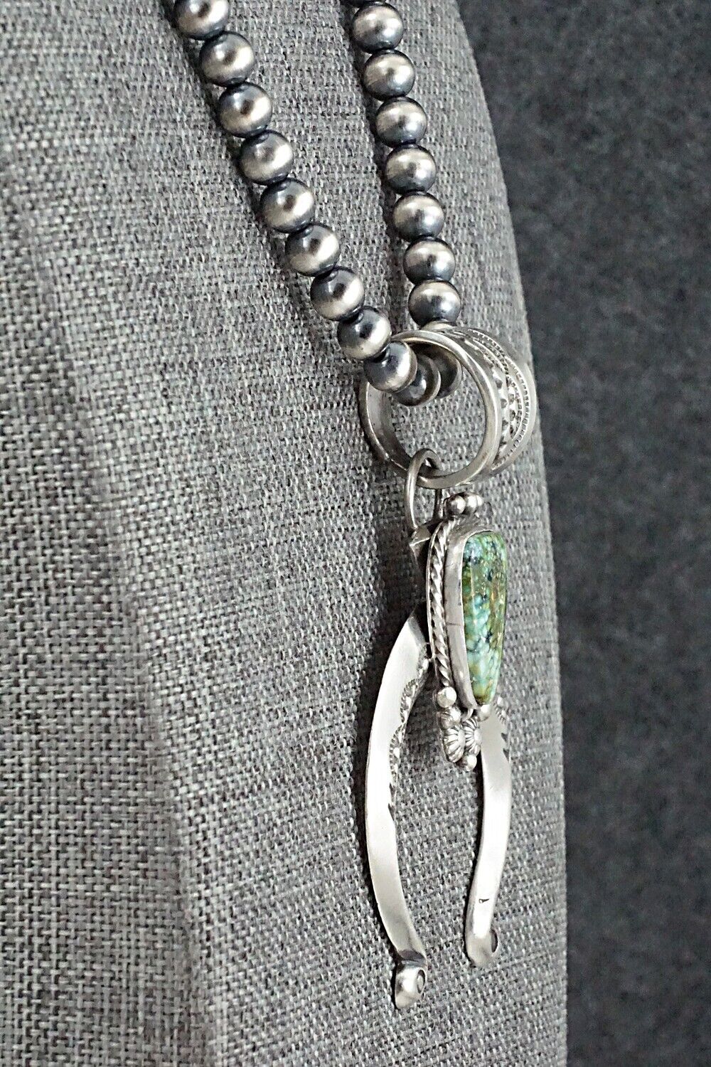 Turquoise & Sterling Silver Necklace - Samuel Yellowhair