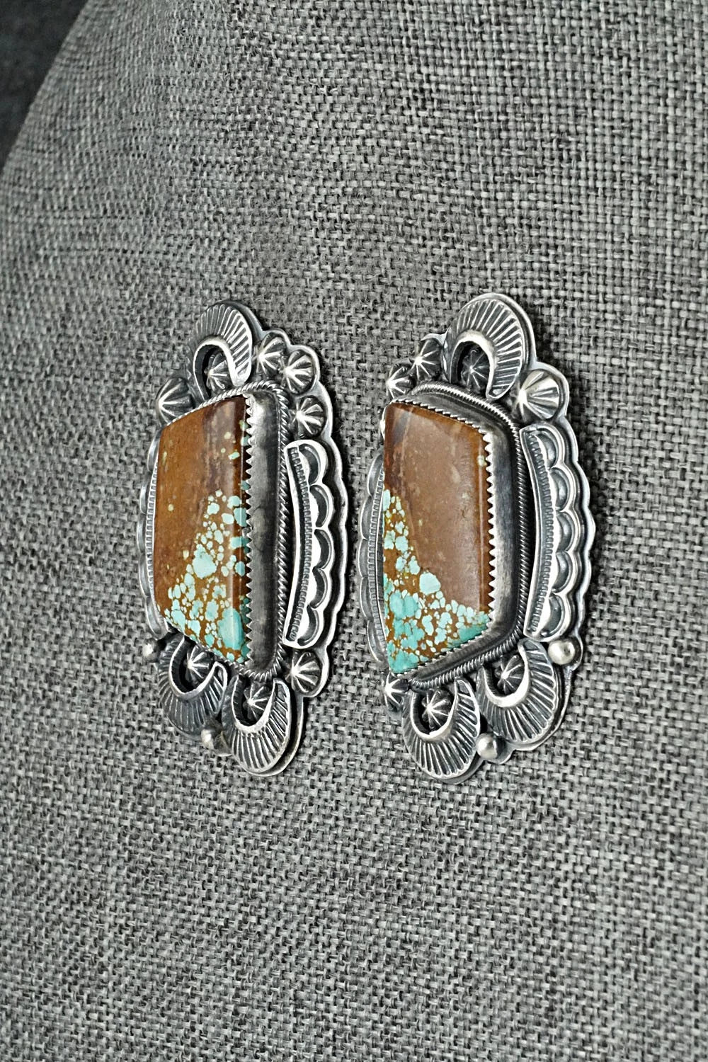 Turquoise & Sterling Silver Necklace and Earrings Set - Randy Boyd