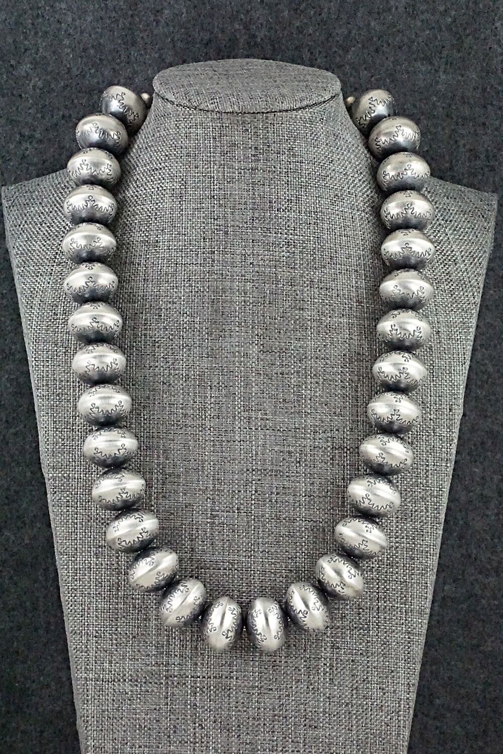 Sterling Silver Navajo Pearl Necklace - Bryannen Halwood