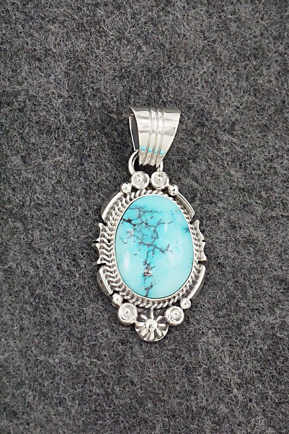 Turquoise & Sterling Silver Pendant - Daniel Benally