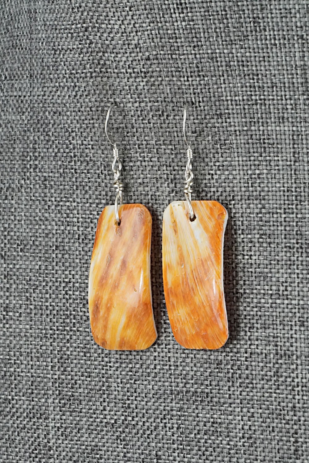 Spiny Oyster & Sterling Silver Earrings - Louise Joe