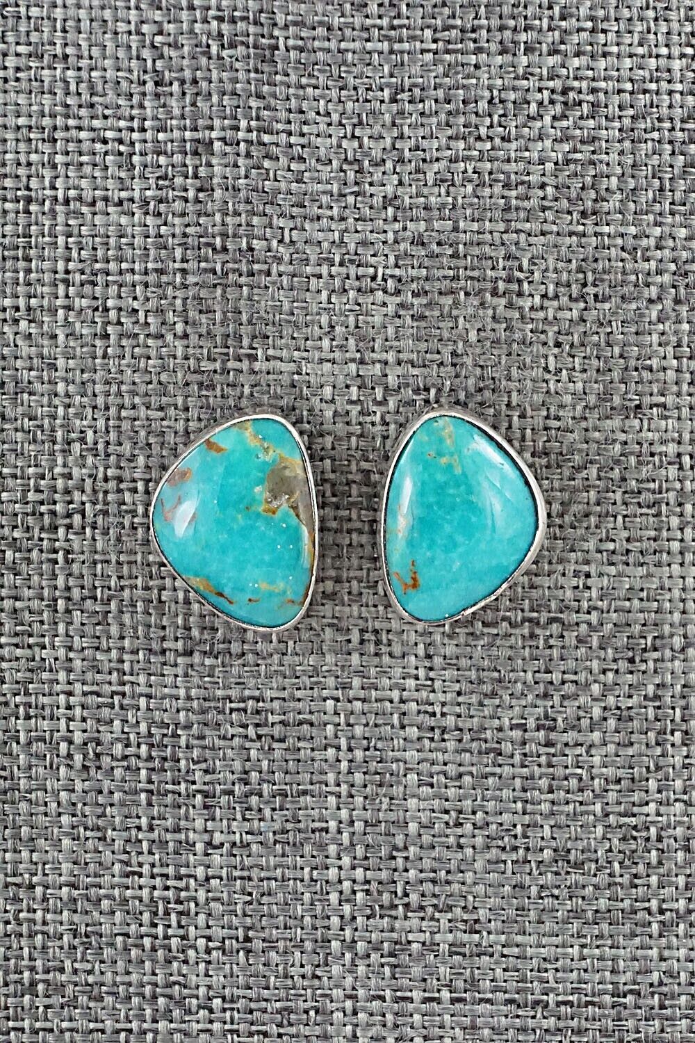Turquoise & Sterling Silver Earrings - Marco Begaye