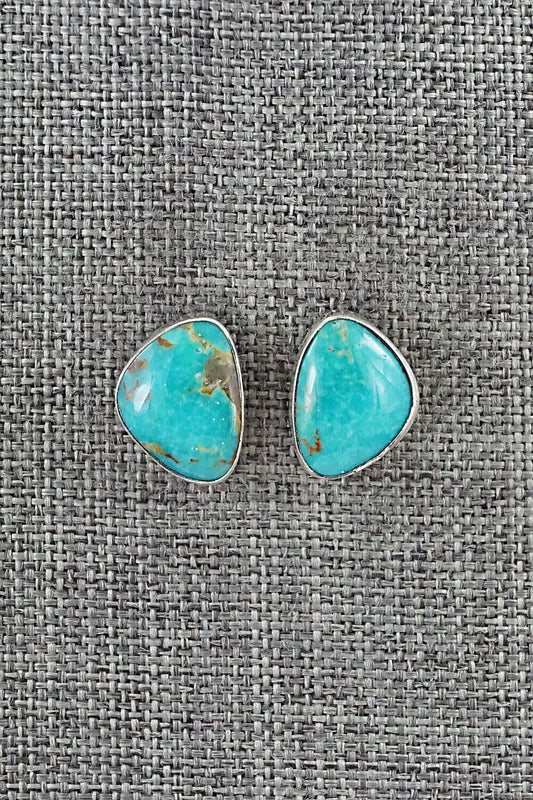 Turquoise & Sterling Silver Earrings - Marco Begaye