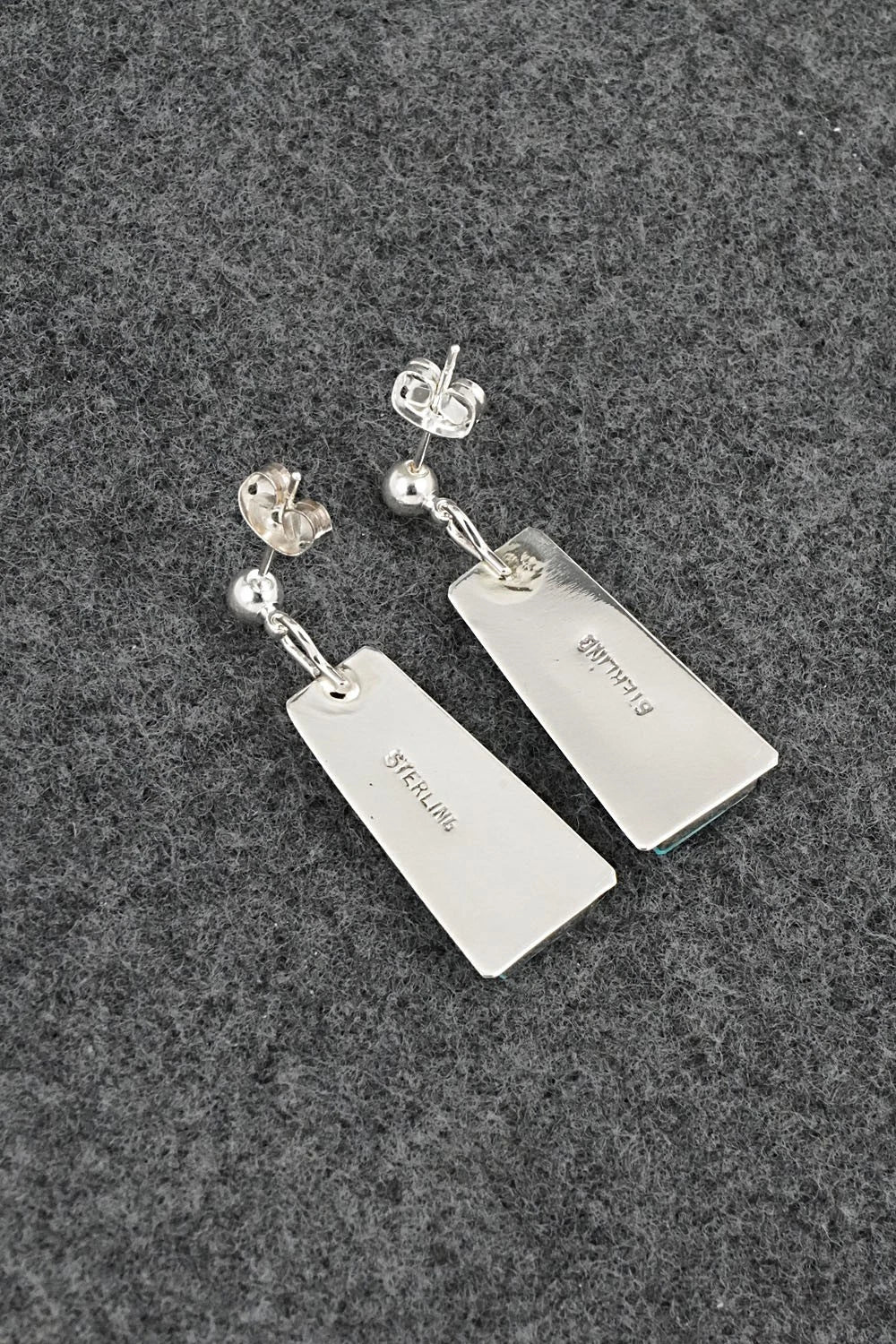 Turquoise, Opalite & Sterling Silver Earrings - Brenda Pete